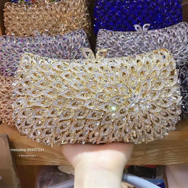 XIYUAN, bolsos de mano de cristal, cadena de diamantes, bolso de noche, fiesta de boda, diamantes de imitación, bolso de mano, bolsos de mano para mujer, 220809