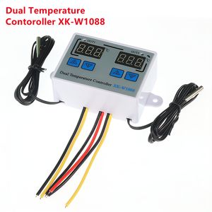 XK-W1088 Dubbele digitale controletemperatuur Microcomputer Thermostaatschakelaar Thermometer Thermoregulator 12/24/220V voor incubator