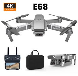 XKJ 2020 NOUVEAU E68 WiFi FPV Mini Drone avec grand angle HD 4K 1080P CAME HIGHT HOLD MODE RC RCALABLE Quadcoptère Dron Gift T1911097269715