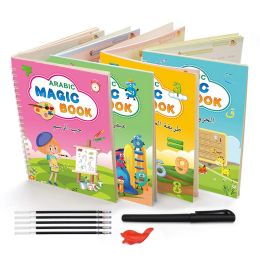 XL 3D Libros de dibujo reutilizable Multilingning Learning Writing Copybook para caligrafía Arte Suministros Práctica Libro para niños