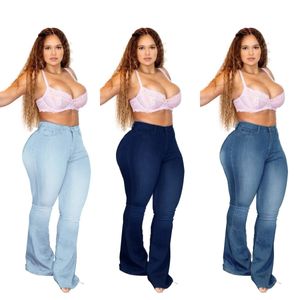 XL-5XL femmes taille haute grande taille botte coupe jean mode maigre Stretch Denim pantalon évasé décontracté femme grande taille pantalon 240320