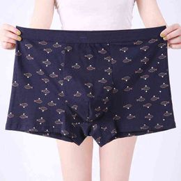 XL-7XL Large Loose Male Print Cotton Underwear Boxers Big Yard Sous-vêtements pour hommes Plus Size Boxer confortable Culotte courte Cueca G220419