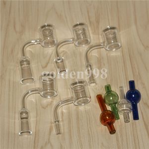 Fumer XL XXL Double parois Quartz Thermal Banger Nail Carb Cap avec 10mm 14mm Clous sans dôme Verre Perle Ball Caps pour conduites d'eau