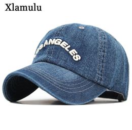 Xlamulu Denim Casquette de Baseball Hommes Femmes Jeans Snapback Casquettes Casquette Plaine Chapeau Gorras Hommes Losangeles Casual Papa Mâle Chapeaux T20076682862