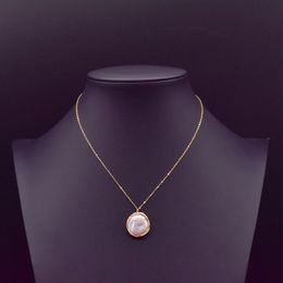 XlentAg réel 925S argent naturel eau douce baroque perle pendentif collier pour femmes déclaration colliers bijoux de luxe GN0056 Q0531