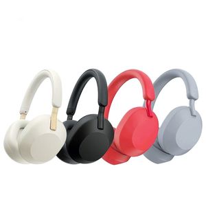 Casque XM5 Casque Bluetooth monté sur la tête Casque sans fil stéréo véritable intelligent pour processeur antibruit avec logo et boîte de vente au détail