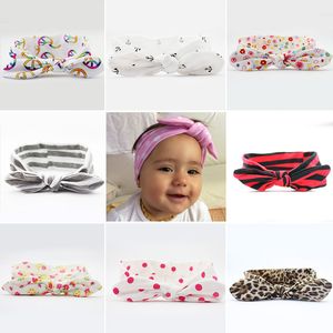 Xmas Boheemse meisje Baby boog hoofdband golfpunt tulband hoofd wrap Twisted knoop haarband konijn oren hoofdbanden C3017