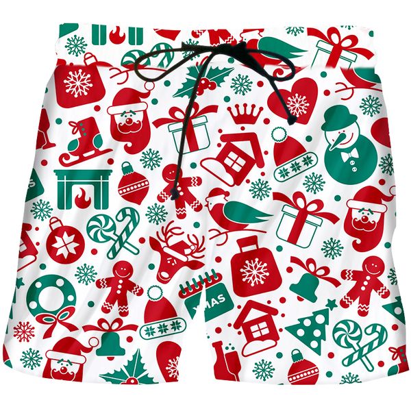 Noël cerf conseil Shorts bonne année cadeau amant vêtements Super Cool Gym plage pantalons courts 3D imprimé bricolage grande taille en gros 220707