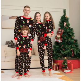 Kerst Familie Bijpassende Pamas 2023 Kerst Herten Kerstman Print Pjs Volwassen Kind Kleding Outfit Set Baby Jumpsuit + Hond Kleding