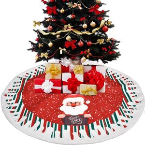 Alfombra de piso de Navidad Decoración de fiesta Falda de árbol de Navidad de moda Cubierta de alfombra de lino elegante para el hogar LLD10621