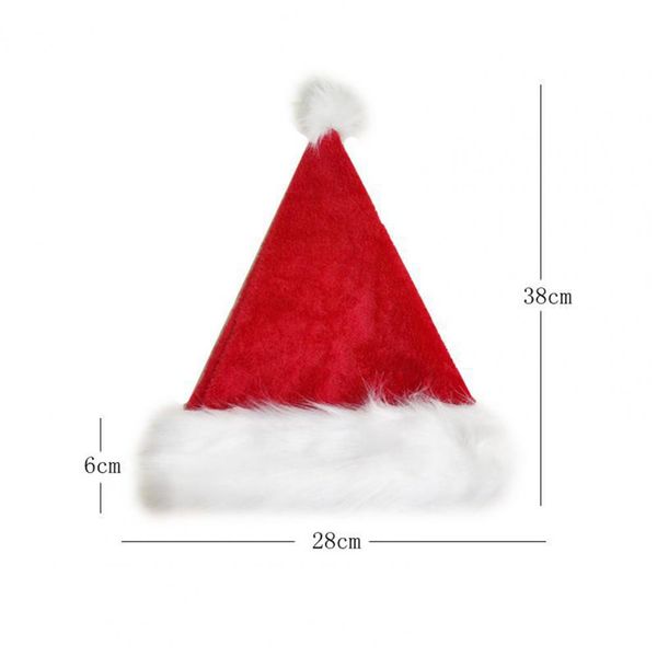 Chapeaux de Noël décoratifs unisexes unisexes de Noël d'hiver Caps de santa claus adultes et gross cheveux Big Hair Ball Christmas pour fête