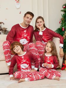 Pyjama de noël imprimé bonhomme de neige, ensemble assorti, vêtements de maison, mère, fille, père et fils, barboteuse, vêtements de nuit