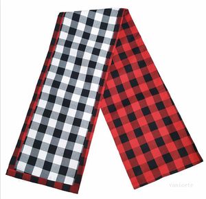 Xmas tafelkleed rood en zwart plaid dubbele dek linnen katoenen tafels vlag tafel mat huis kerst decoratie mats zc404