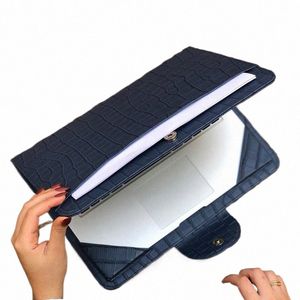 Xmessun Crocodile Patroon PU Lederen laptophoes tas 2023 Notebook Case Cover Pouch voor 13,3 inch MacBook Air Pro Retina Y128#