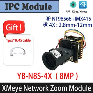 XMeye 4K 8MP IMX415 caméra IP filaire réseau Module de Zoom 10X 20X 30X détection humaine et faciale via NVR