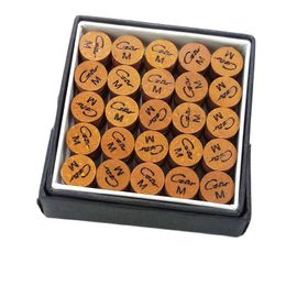 XMLIVET 10PCS / LOT Brand Czar Cue Tips Taiwan Professional 13 mm Brown Billard Billard Pool Cue Conseils