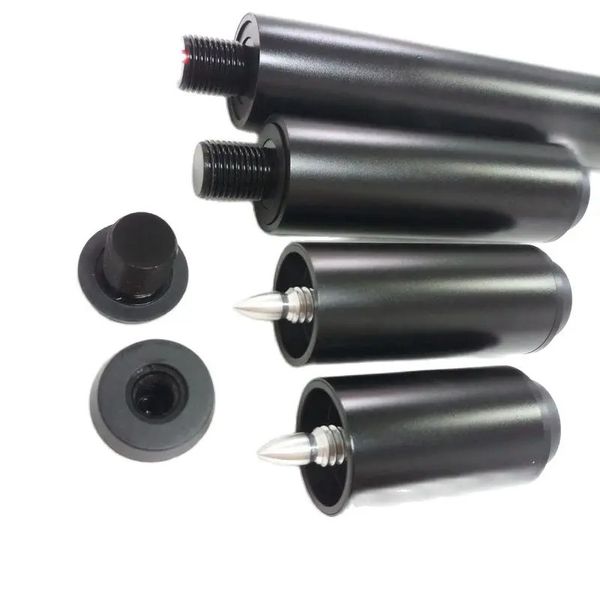 XMLIVET 2348 pulgadas de aleación de aluminio negro Extensiones de bala de la piscina de la piscina BILLET BILLIARDS CON PARTIBLE PARA PREDATUMEZZZAZZ