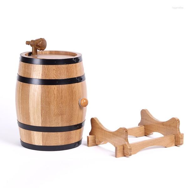 XMT-HOME Barril de roble puro Cubo de vino Barriles de madera Alcohol Licor Brandy Barril Sin tanque interno