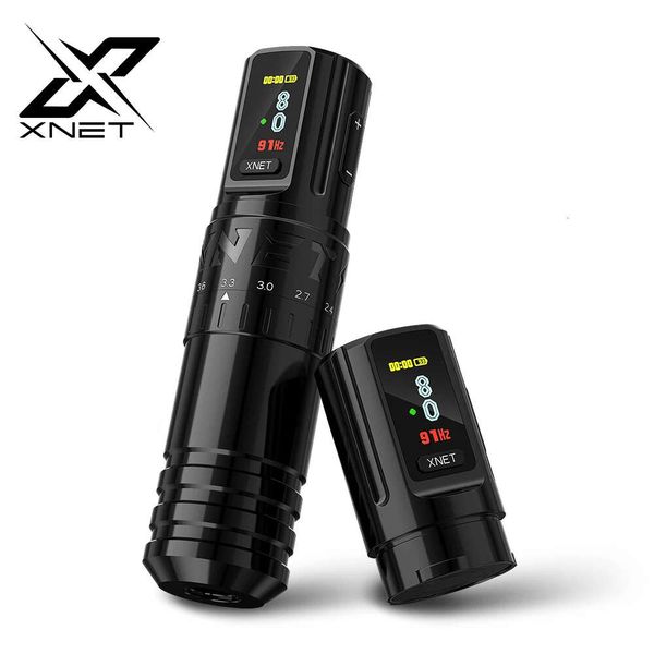 XNET VIPERA Professional Wireless Hine Stroke ajustable 2.4-4.2 mm Pantalla OLED de 2400 mAh Batería para artistas de tatuajes