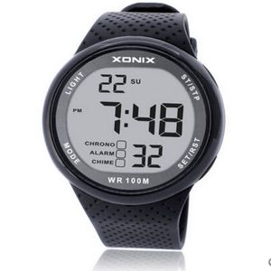 XONIX Mannen Sporthorloge Digitale Waterdichte 100 m Zwemmen Horloge Led Licht Chronograaf Multifunctionele Duiker Outdoor Watch215U