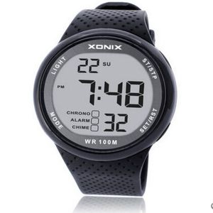 XONIX Heren Sporthorloge Digitaal Waterdicht 100m Zwemmen Horloge Led Licht Chronograaf Multifunctionele Duiker Outdoor Watch249C