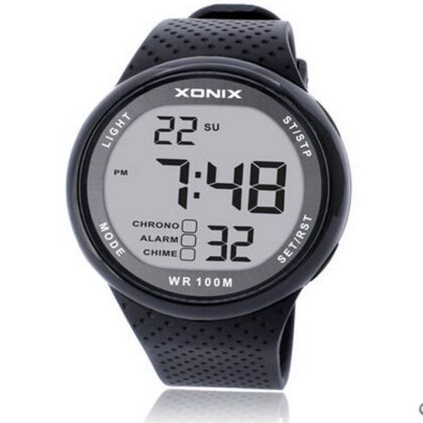 XONIX-reloj deportivo Digital para hombre, resistente al agua, 100m, para natación, cronógrafo con luz Led, multifunción, para buceo, para exteriores, 249C