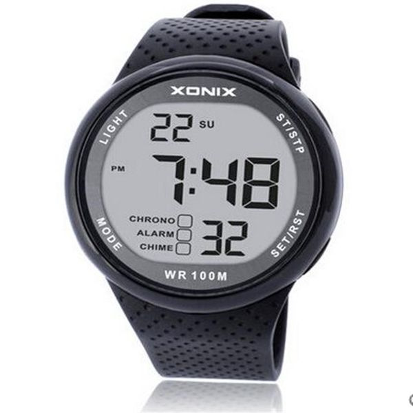 XONIX-reloj deportivo Digital para hombre, resistente al agua, 100m, para natación, cronógrafo con luz Led, reloj de pulsera multifunción para buzo al aire libre, 233v