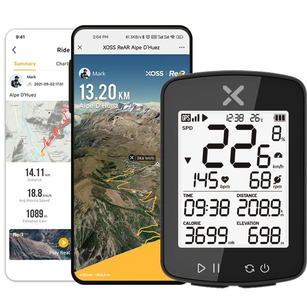 Xoss G2 Plus Bike Computer Ant Cadence Speence Wireless GPS GPS Cycling Speedometer MTB étanche Smart Bicycle Odomètre 240509