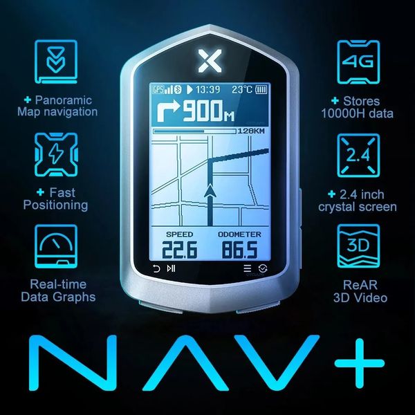 Xoss NAV plus nav2 Bike Computer GPSBicycle Riding Cycling Map Navigation Navigation MTB Roadwir Wired Breedometer Odomètre 240509
