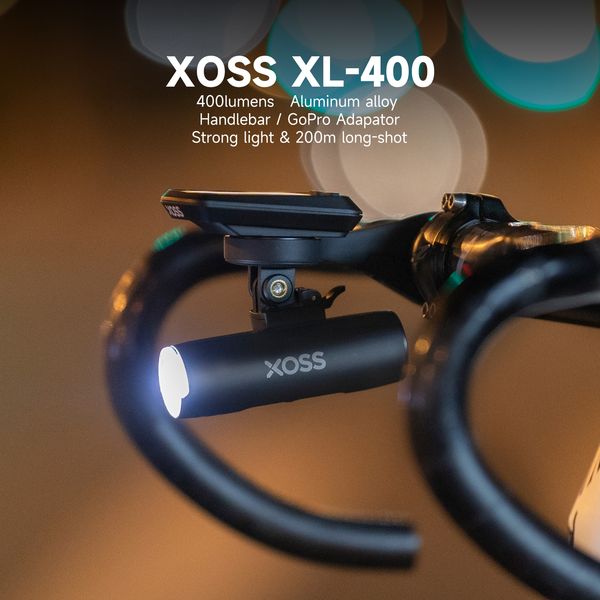 Xoss XL 400 XL 800 BIDE LIGHT LETHILLIGHTE IMPHERPORT USB ROUTE ROUTE MTB MTB LAMPE FRONT DE BICYLE CYLINDER LUMIÈRE DE FLASH