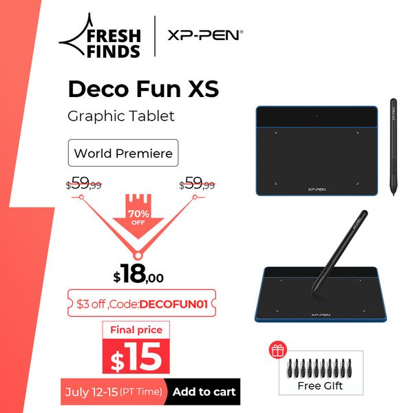 XP Pen Déco Fun Tablette Graphique Dessin OSU Online Education Compatible avec Android Mac Linux Windows Chrome OS Tilt