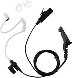 XPR 7550 7550e Oortelefoon Caroo 2-draads Surveillance Kit Headset met één paar middelgrote oorstukjes voor Motorola 2-weg radio XPR6550 APX6000 APX4000