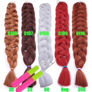 Xpression Tressage Cheveux Synthétiques Cheveux Weave JUMBO BRAIDS Ultra Tresses Bulks Extension Cheveux 82 pouces Crochet Cheveux 165 Grammes DHGATE