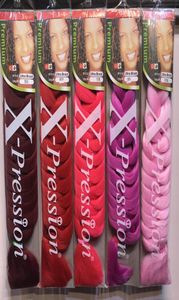 Xpressie Braid Hair Synthetisch haar Weef Jumbo Braids Ultra Braids Bulks Extension Cheveux 82inch Haakhaar 165 gram Singl8344549