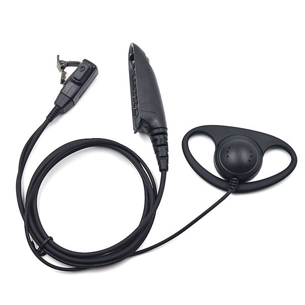 Xqf d forme crochet écouteur ptt microphone radio portable motorola gp328 gp340 pro5150 ht750 ht1250 mtx950 talkie-walkie