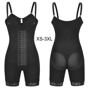 XS 3X 4X Fajas Colombianas Moldeadoras post-chirurgie vêtement de Compression corps ouvert Shaper crochet ceinture Shapewear post-partum femmes 240112