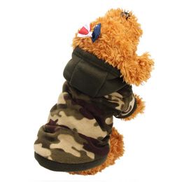 XS-XL hondenkleding winter hoodies kleding luipaard camouflage hond warme kleding pak puppy kostuum jas kleding