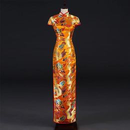 XS3XL femmes élégantes nouveauté longue Qipao exquise robe de soirée chinoise Sexy mince améliorer Cheongsam Vintage robes orientales 240131