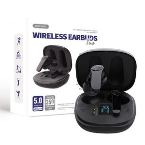 Écouteurs sans fil Bluetooth XT18 pour téléphone portable, TWS, affichage numérique, Mini 5.0, caisson de basses