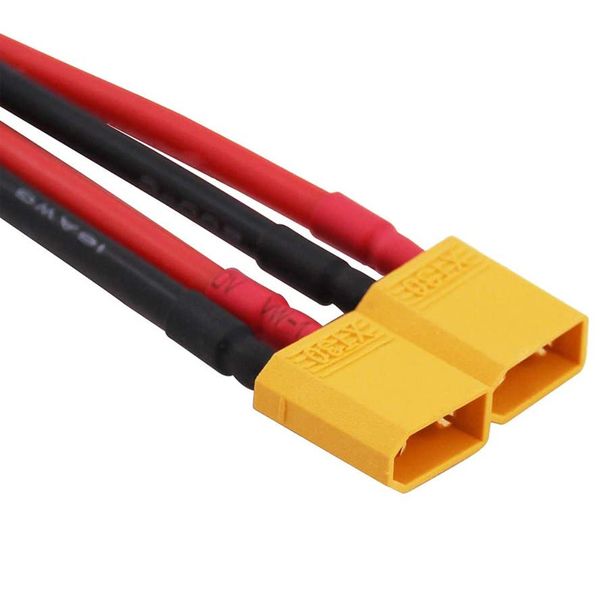 XT30 XT-30 Cable paralelo femenino / macho cable Y cable de cargador de batería de 18awg 10 cm para batería de automóviles de drones RC