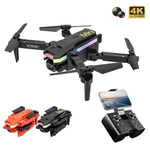 XT8 RC Mini Drone con cámara dual Hd 4k WIFI FPV Altitud fija Motor sin escobillas RC Quadcopter Helicóptero Regalos