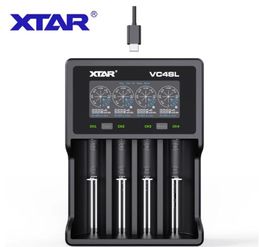 XTAR 18650 Caricabatterie VC4SL USB Tipo C QC3.0 Ricarica rapida 1.2V AAA AA Batterie al litio ricaricabili 21700 Caricabatterie rapido