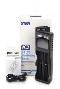 Xtar Vc2 Chager NiMH chargeur de batterie LCD pour 18650 18350 26650 21700 Batteries Liion avec boîte de vente au détail
