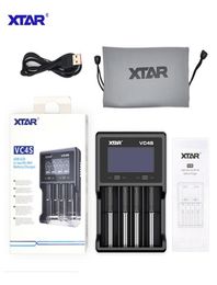 Cargador de batería XTAR VC4S Chager NiMH con pantalla LCD para cargadores de baterías Liion 10440 18650 18350 26650 32650sa354070351