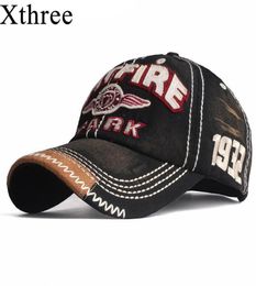 XTHREE NIEUWE BASSBAL CAPS VOOR MENS CAP STREETWEAR STRIJIJ ALS HAT Snapback Borduurwerk Casual Capet Casquette Dad Hip Hop Cap 201027280426