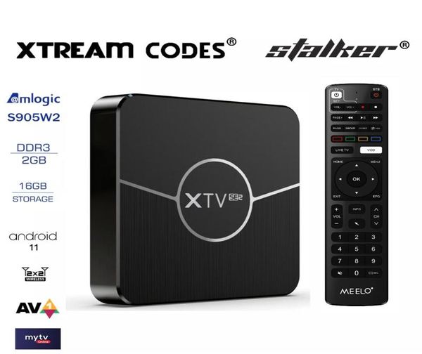 Xtream codes tv box meelo plus xtv se 2 stalker le plus intelligent système Android Amlogic S905W2 4K 2G 16G Media Player3962326