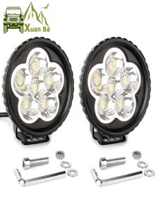 XuanBa 2 stuks 35 inch 18W led-werklamp 12V 24V voor auto 4x4 off-road vrachtwagen motorfiets tractor ATV trailer waterdichte spotlight Wor2724551