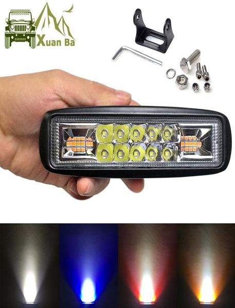 XuanBa 6 pulgadas Super Slim Mini Led Luz de trabajo Pods para motocicleta 4x4 Offroad Car DRL Lámpara de señal Advertencia externa Circulación diurna 5265766