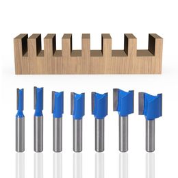 Xuhan 1PCS 8 mm Shank Straight Woodworking Router Bit Set Carpenter Milling Cutter 6/8/10/12/14/18 / 20 mm Diamètre de coupe