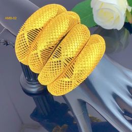 XuHuang arabe Dubaï Bracelet réglable couleur or 24 carats de luxe pour les femmes de mariage ethnique bijoux de mariée bracelets de manchette en gros 231226